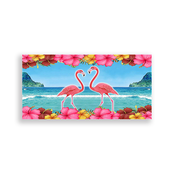 Painel Retangular - Flamingos - Sublimado 3D