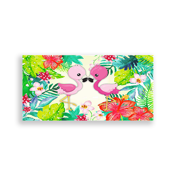 Painel Retangular - Flamingos - Sublimado 3D
