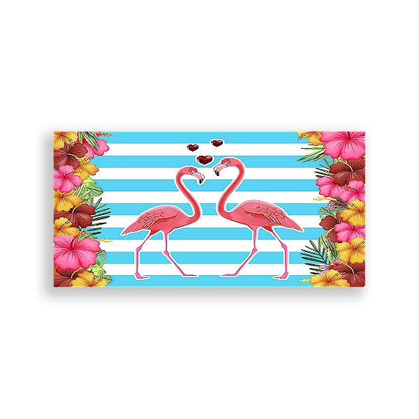 Painel Retangular - Flamingos - Sublimado 3D