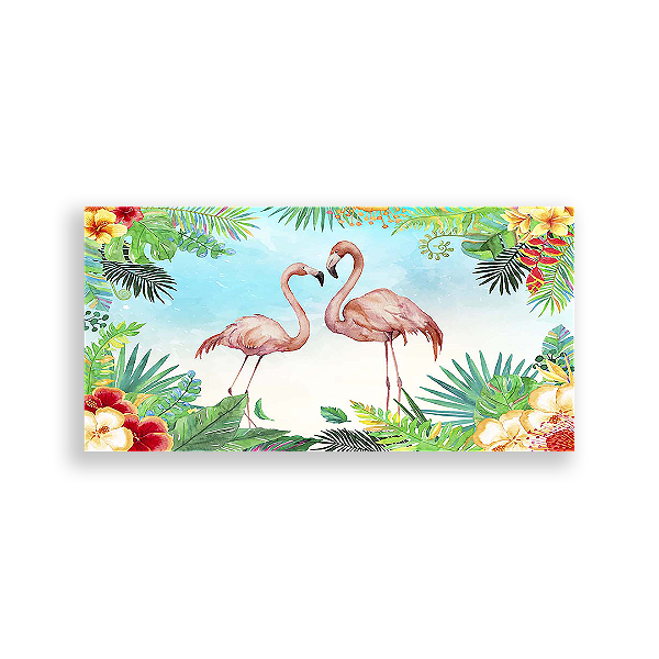 Painel Retangular - Flamingos - Sublimado 3D