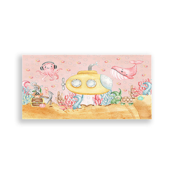 Painel Retangular - Fundo Do Mar - Sublimado 3D
