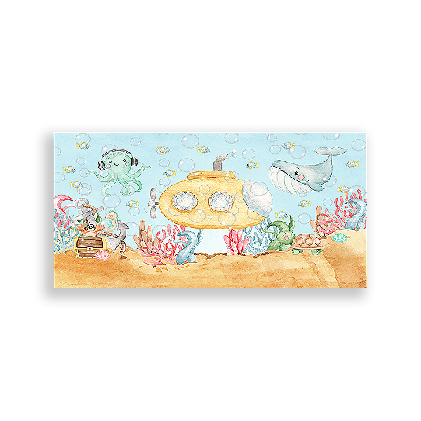 Painel Retangular - Fundo Do Mar - Sublimado 3D