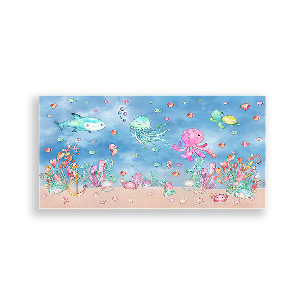 Painel Retangular - Fundo Do Mar - Sublimado 3D
