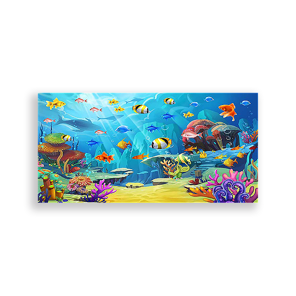 Painel Retangular - Fundo Do Mar - Sublimado 3D
