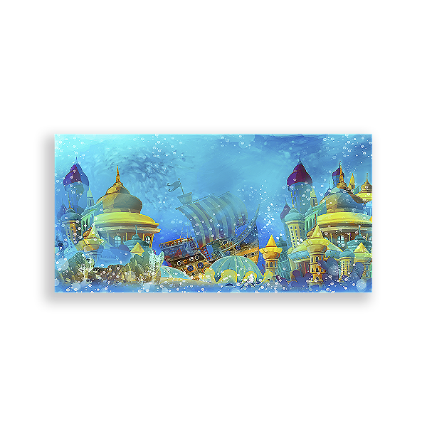 Painel Retangular - Fundo Do Mar - Sublimado 3D