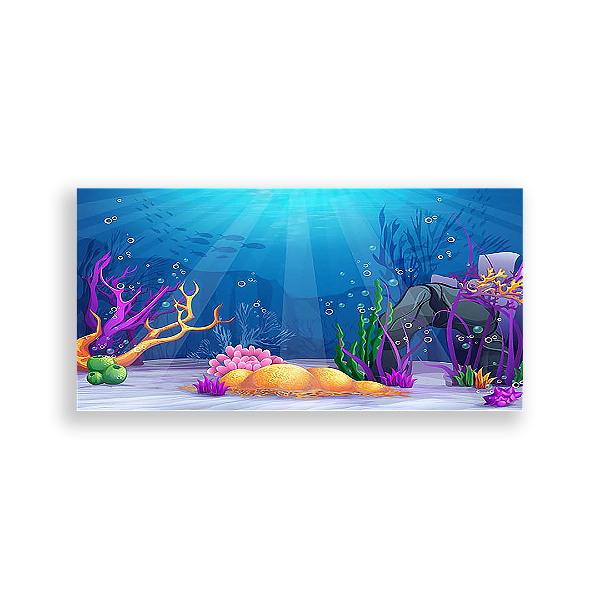 Painel Retangular - Fundo Do Mar - Sublimado 3D