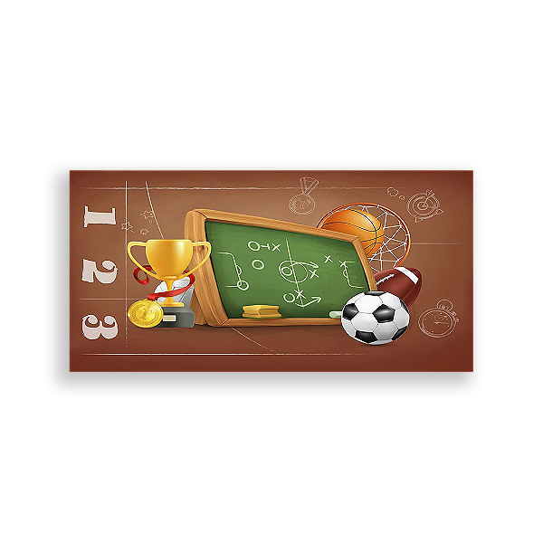 Painel Retangular - Futebol Esportes - Sublimado 3D