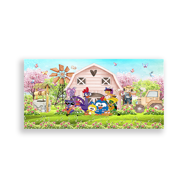 Painel Retangular - Galinha Pint Mini - Sublimado 3D