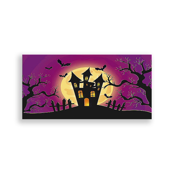 Painel Retangular - Dia das Bruxas Halloween - Sublimado 3D