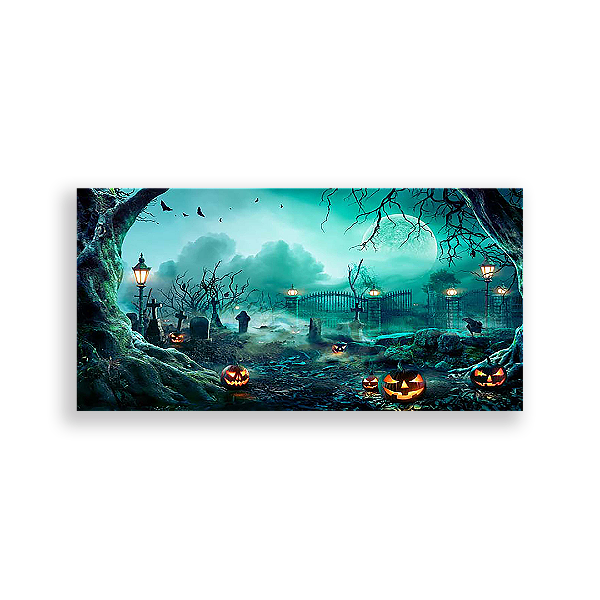 Painel Retangular - Dia das Bruxas Halloween - Sublimado 3D