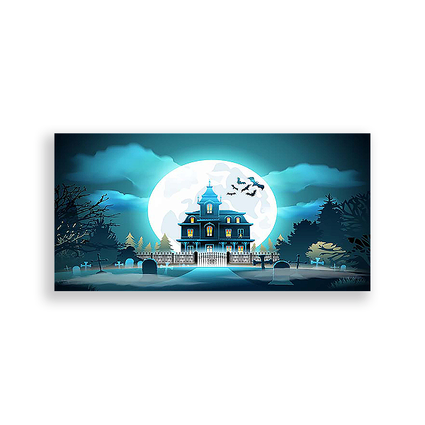 Painel Retangular - Dia das Bruxas Halloween - Sublimado 3D