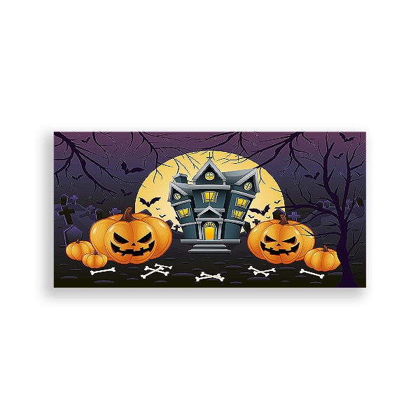Painel Retangular - Dia das Bruxas Halloween - Sublimado 3D