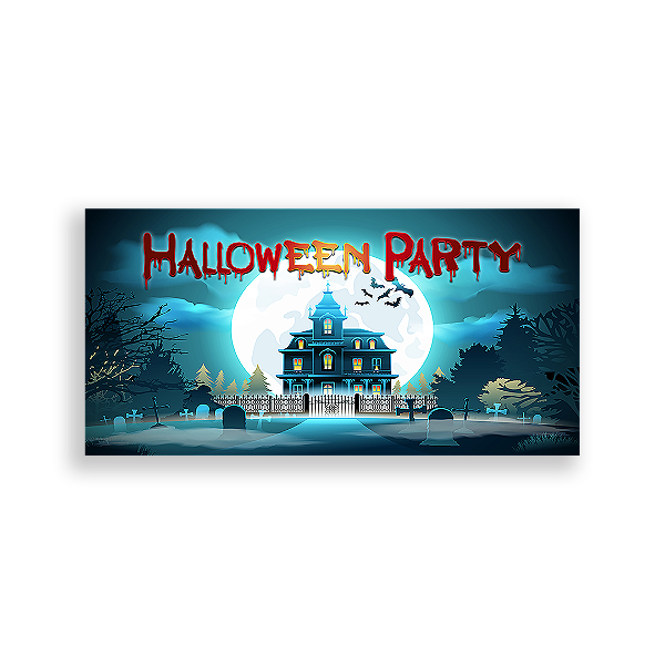 Painel Retangular - Dia das Bruxas Halloween - Sublimado 3D