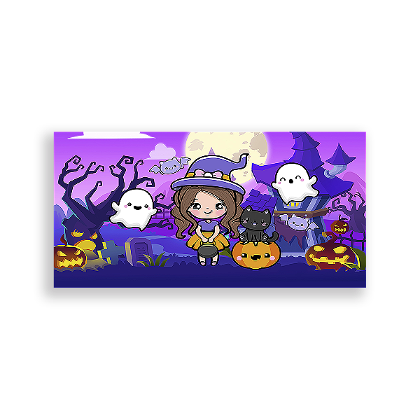 Painel Retangular - Dia das Bruxas Halloween - Sublimado 3D