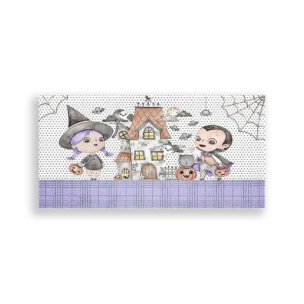 Painel Retangular - Dia das Bruxas Halloween - Sublimado 3D