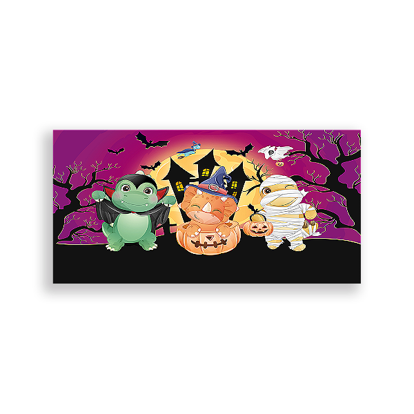 Painel Retangular - Dia das Bruxas Halloween - Sublimado 3D