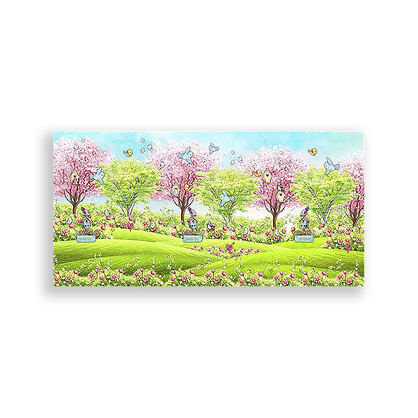 Painel Retangular - Jardim Dos Passaros - Sublimado 3D