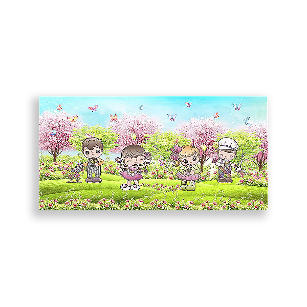 Painel Retangular - Jardim Encantado - Sublimado 3D