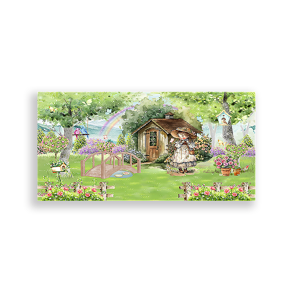 Painel Retangular - Jardim Encantado - Sublimado 3D