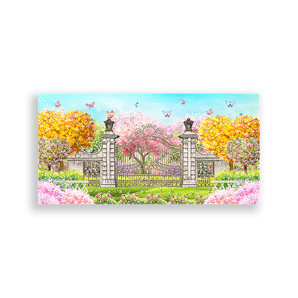 Painel Retangular - Jardim Encantado - Sublimado 3D