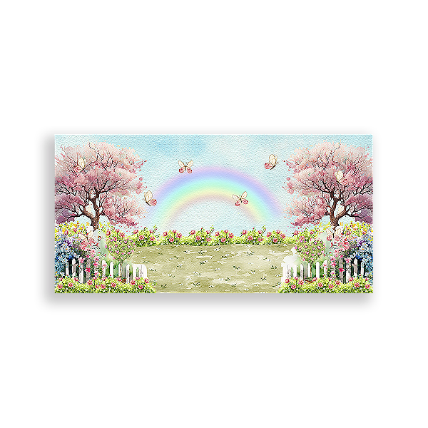 Painel Retangular - Jardim Encantado - Sublimado 3D