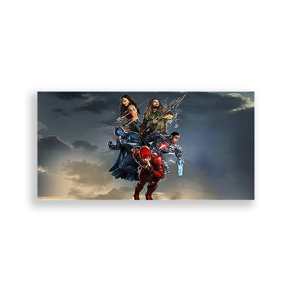 Painel Retangular - Liga Da Justiça - Sublimado 3D