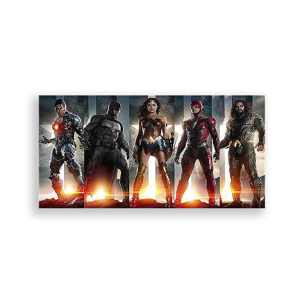 Painel Retangular - Liga Da Justiça - Sublimado 3D