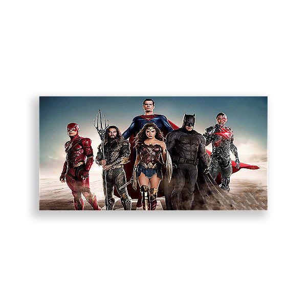 Painel Retangular - Liga Da Justiça - Sublimado 3D