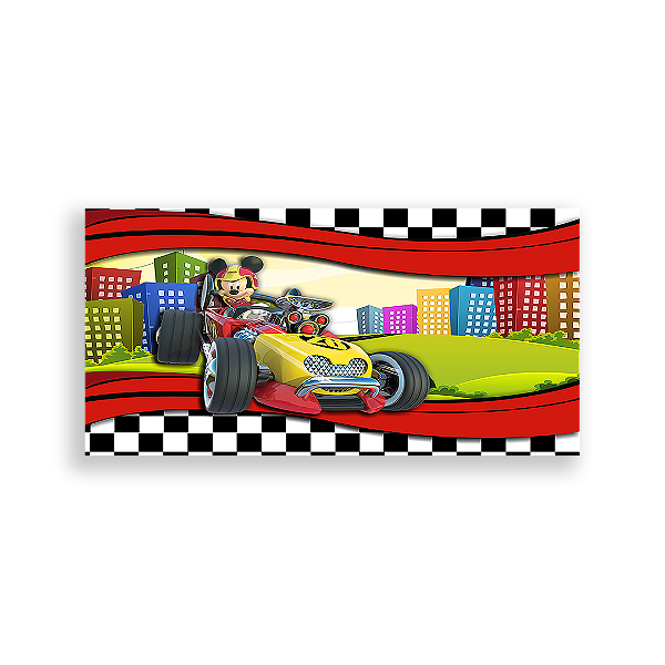 Painel Retangular - Mickey Sobre Rodas - Sublimado 3D