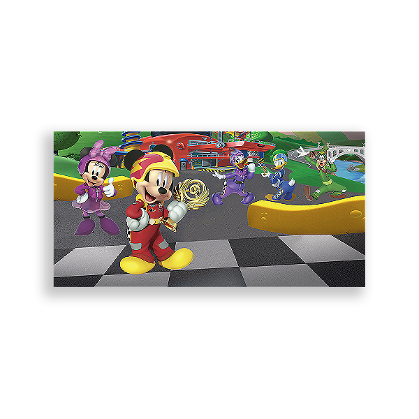 Painel Retangular - Mickey Sobre Rodas - Sublimado 3D
