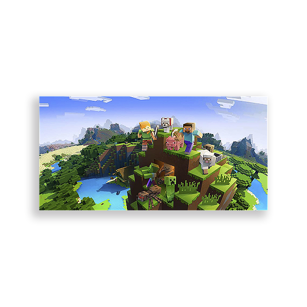 Painel Retangular - Minecraft - Sublimado 3D