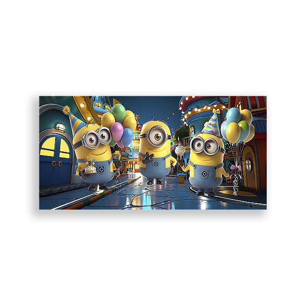 Painel Retangular - Minions 6,6 - Sublimado 3D