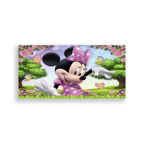 Painel Retangular - Minnie Rosa - Sublimado 3D