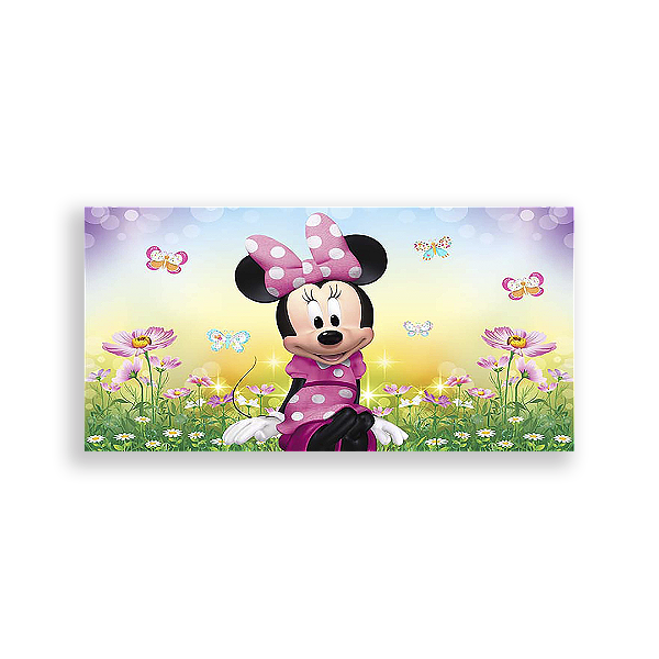 Painel Retangular - Minnie Rosa - Sublimado 3D