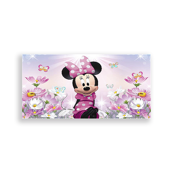 Painel Retangular - Minnie Rosa - Sublimado 3D
