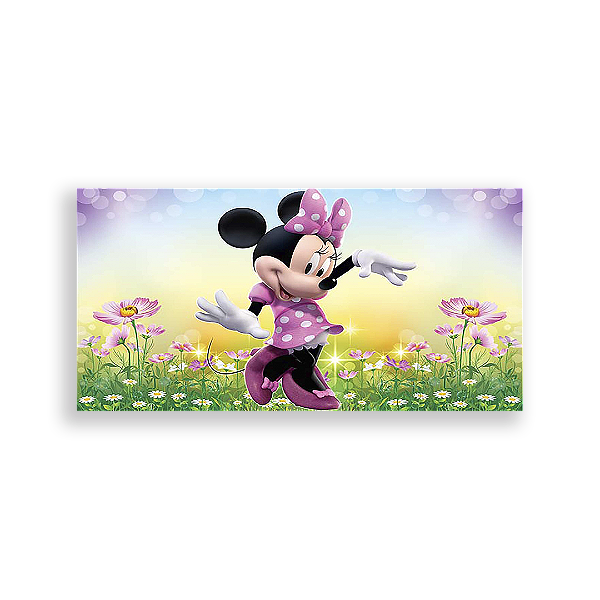 Painel Retangular - Minnie Rosa - Sublimado 3D