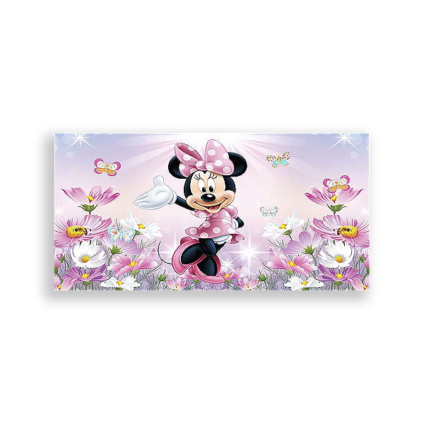Painel Retangular - Minnie Rosa - Sublimado 3D