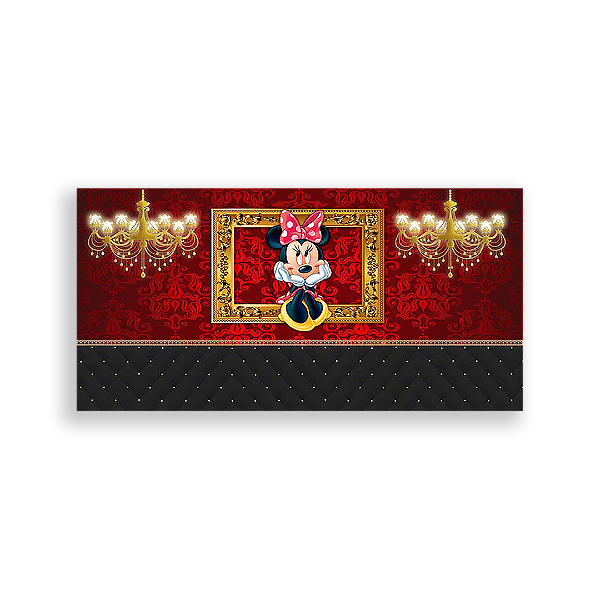 Painel Retangular - Minnie Vermelha - Sublimado 3D