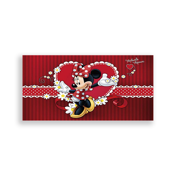 Painel Retangular - Minnie Vermelha - Sublimado 3D