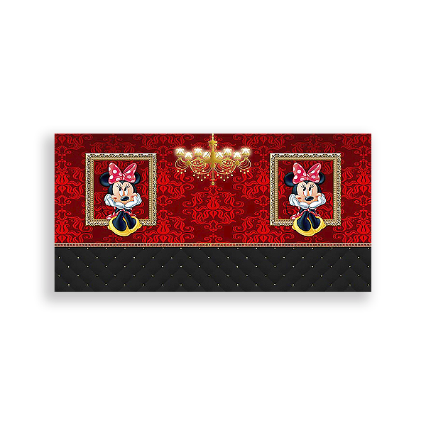 Painel Retangular - Minnie Vermelha - Sublimado 3D