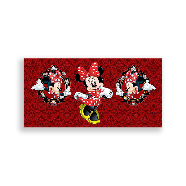 Painel Retangular - Minnie Vermelha - Sublimado 3D
