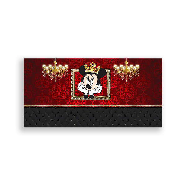 Painel Retangular - Minnie Vermelha - Sublimado 3D
