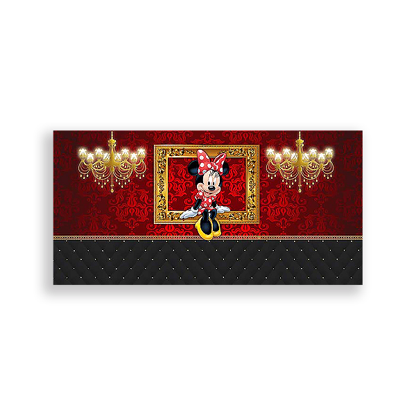 Painel Retangular - Minnie Vermelha - Sublimado 3D
