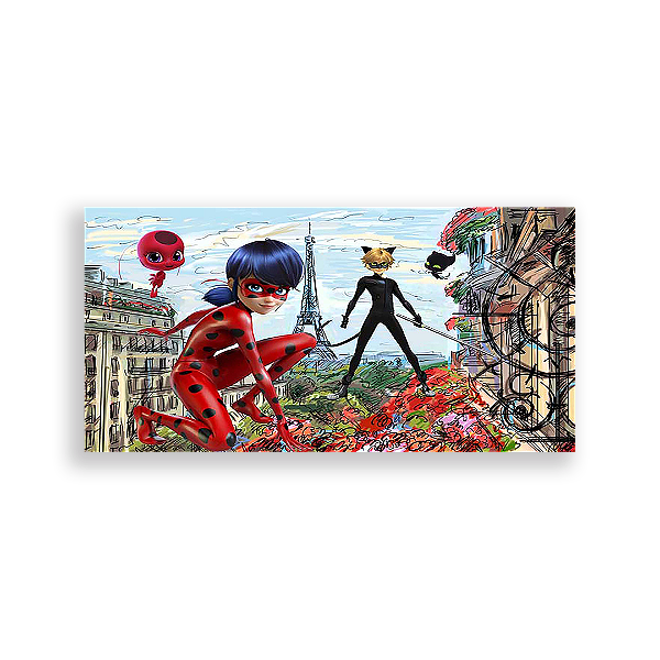 Painel Retangular - Miraculous - Sublimado 3D