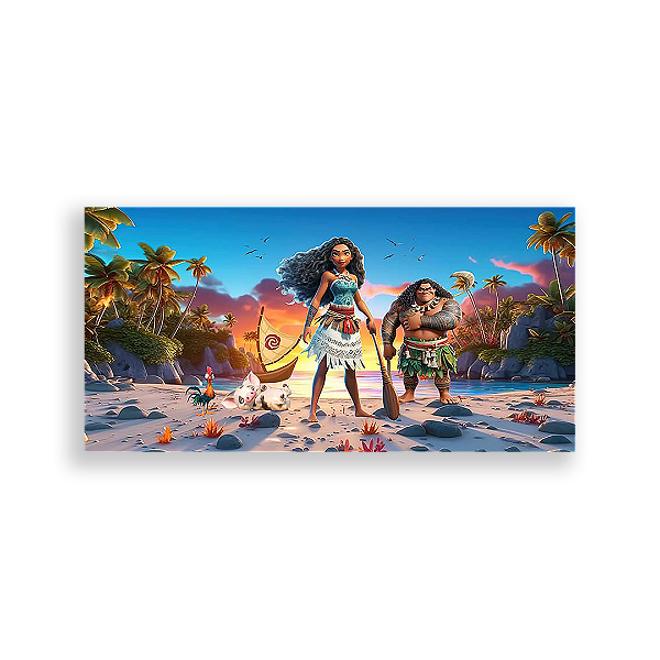 Painel Retangular - Moana - Sublimado 3D