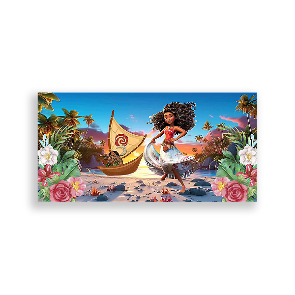 Painel Retangular - Moana - Sublimado 3D