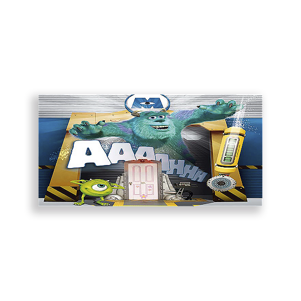 Painel Retangular - Monstros Sa - Sublimado 3D
