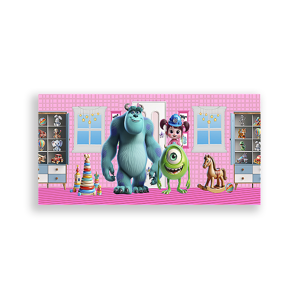 Painel Retangular - Monstros Sa - Sublimado 3D