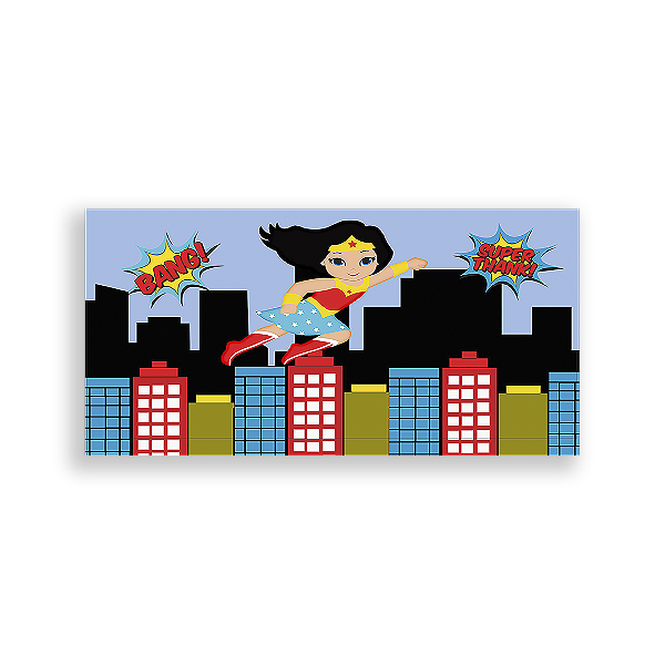 Painel Retangular - Mulher Maravilha - Sublimado 3D