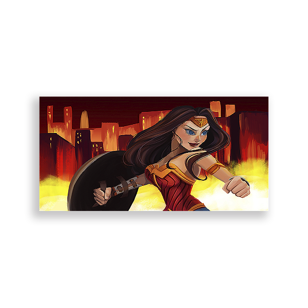 Painel Retangular - Mulher Maravilha - Sublimado 3D
